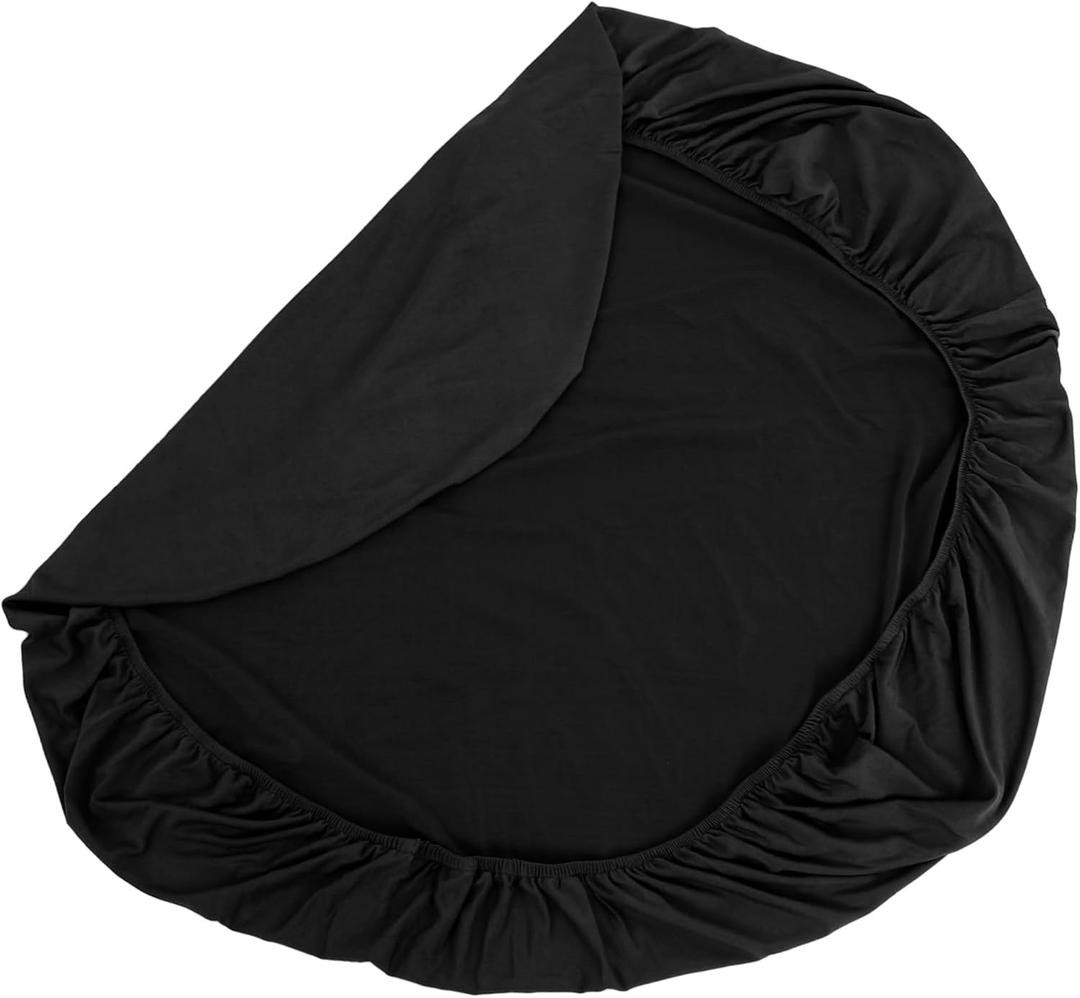 Alipis Flexible Black Tablecloth Table Cover Elastic Outdoor Picnic Decor for Home Party