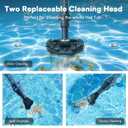 Handheld Spa Hot Tub Vacuum- Cordless Small Above Ground Pool Cleaner with 2 Brush Heads, 90 Mins Running Time, 12 Gallons/Min Powerful Suction, Ideal for Cleaning Debris and Sand Underwater, Black