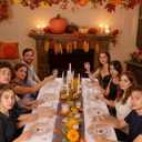 Supernal 60pcs Thanksgiving Plastic Plates Heavy Duty,Fancy Scalloped Plates with Fall Pumpkin and Autumn Maple Leaves, Include 30 Dessert Plate&Dinner Plastic Plate for Thanksgiving Party