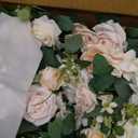 Ling's moment Wedding Arch Flowers - 6.5FT Floral Garland for Ceremony Arbor Backdrop Decoration - Artificial Rose Floral Swag for Sweetheart Table Birthday Party, Baby Shower, Blush Pink