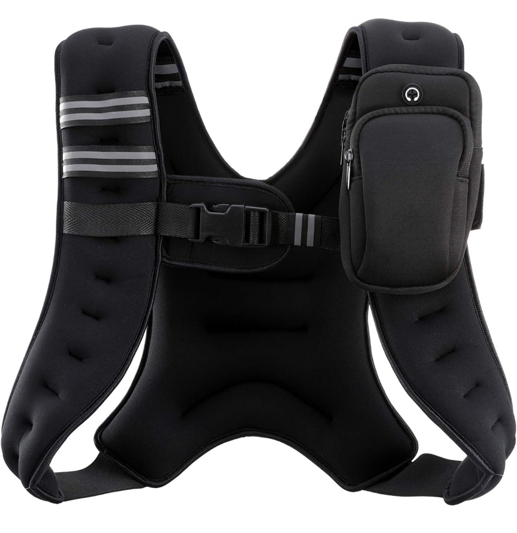 ZELUS Weighted Vest, 20lb Weight Vest with Reflective Stripe for Workout, Strength Training, Running, Fitness, Muscle Building, Weight Loss, Weightlifting
