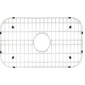Kitchen Sink Grid 26-1/8"x14-1/4 - Heavy Duty Kitchen Sink Protector with Built-in Strainer & Center Drain, Non-Slip Rubber Feet & Scratch Resistant Bottom Guard
