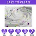 XCHI Plaid Gnomes Masks Iris Fleur De Lis Mardi Gras Tablecloth Round Carnival Table Cloth Washable Table Covers for Indoor Dining Home Party Decorations 60x60 Inch