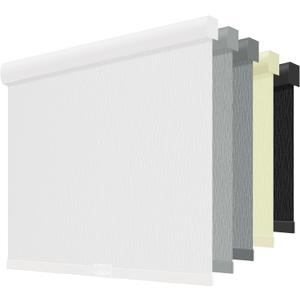ChrisDowa Cordless Blackout Roller Shades for Windows, Striped Free-Stop Window Blinds with Privacy, Thermal Insulated Window Shades for Home, Office and Door. White, 20" W x 72" H