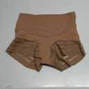 High Waisted Boyshorts for Women Slight Tummy Control Shapewear No Show Underwear Ladies Stretch Mesh Panties (Large, Brown)