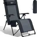 Portal Portable Zero Gravity Chair, Lounge Chair Outdoor Oversized Zero Gravity Chair Folding Lounge Chair with Adjustable Pillows and Cup Holder for Poolside Backyard and Lawn, Support 350lbs