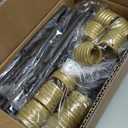 Christmas Lights Jumbo C9 Outdoor Lawn Decorations with Pathway Marker Stakes, 2 Pack 8.5 Feet String Lights Covered Jumbo Multicolored Light Bulb for Holiday Outside Yard Garden Decor, 10 Lights