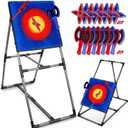 Axe Throwing Game for Backyard, Axe Throwing Target Set with 16 Throwing Axes Outdoor Games Indoor Carnival Yard Lawn Backyard Games for Age 6-12