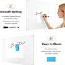 Glass Dry Erase Board, Magnetic Tempered Glass Whiteboard 24" x 18" (2'x1.5'), Ultra White
