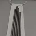 OUTXE Anti Wrinkle Straw 6 Pcs, Flat Wide Drinking Straw for Stanley Cup 40 oz 30 oz, Reusable Wrinkle Free Long Stainless Steel Metal Straw for Lip with Cleaning Brush and Carrying Bag (diameter: 10 mm, cream,pink)