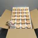 24 Set Christmas Glass Cups 16 oz Drinking Glasses with Bamboo Lids and Straws Christmas Iced Coffee Cup Drinkware Santa Snowflake Tumbler Holiday Mugs Xmas Gift for Women Mom(White Style)