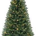 7.5 Feet Pre-Lit Fiber Optic Artificial Christmas Tree
