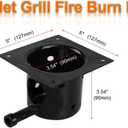 Heavy Black Enamel Fire Pot and Hot Rod Ignitor Kit Replacement Parts for Traeger and Pit boss and Camp Chef Pellet Grill (Enamel Fire Pot and Hot Rod)