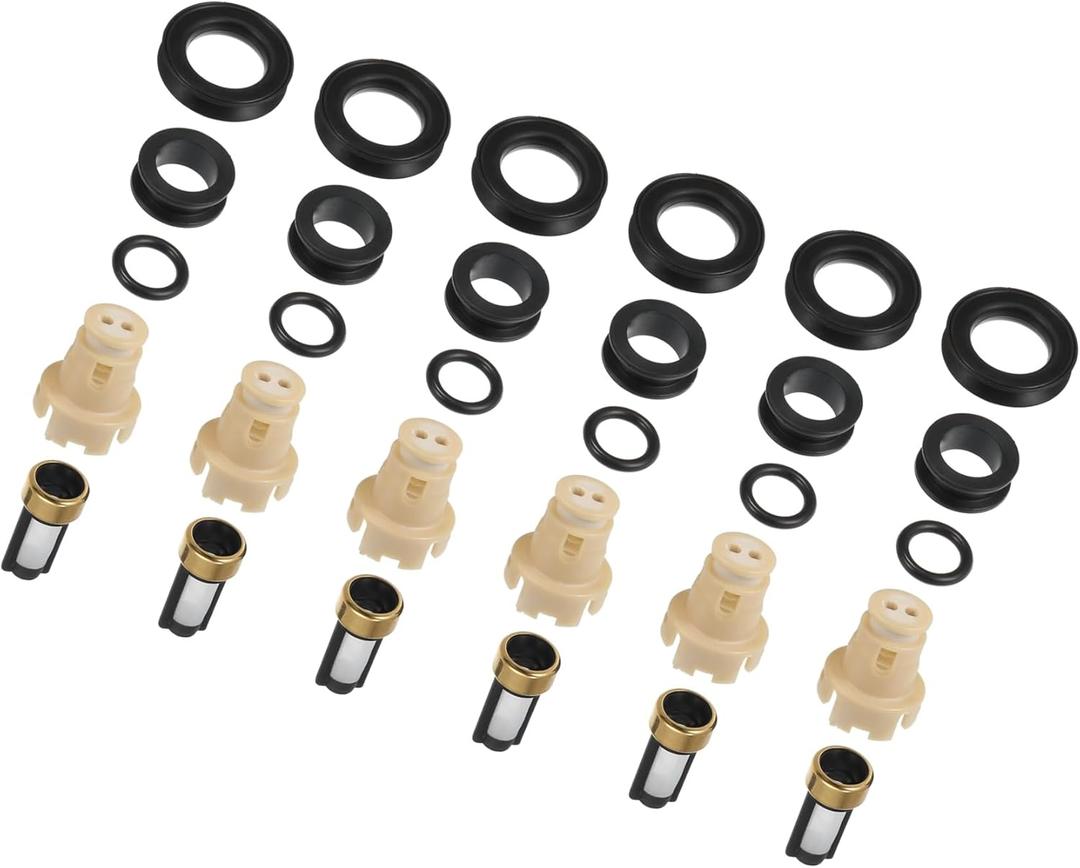 Motoforti Fuel Injector O Rings Seals with Micro Filters Fuel Injector Repair Kit for Toyota Tacoma 1999-2004 for Toyota 4Runner Tundra Rubber Black (Set of 6) Long-lasting