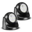 ProGreen 6000K Battery Motion Sensor Light Outdoor Waterproof Wireless LED Battery Powered Wall Light Auto On/ Off Night Light 2 Pack Cool White