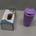 Insulated Coffee Tumblers with Flip Lid 12oz / 17oz, Stainless Steel Travel Coffee Mug Leak Proof, Vacuum Insulated Coffee Mug Reusable Cup, Keeps Cold and Hot for Coffee Tea (Lavender)