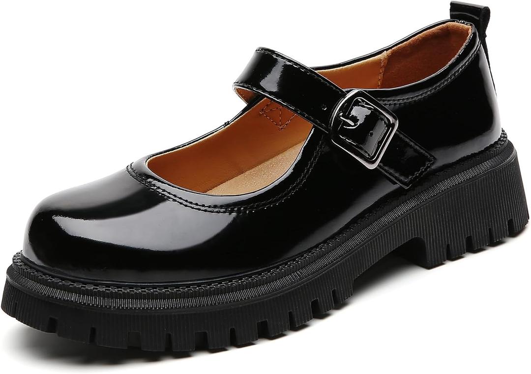 Mary Jane Shoes for Women Platform Mary Janes Pumps Round Toe Non-Slip Casual Shoes Comfortable Dress Shoes School Shoes for Women's Ladies, 9