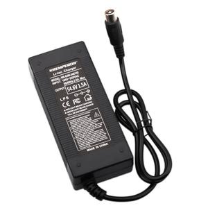 48V Battery Charger Output 54.6V 1.5A RCA 10mm Plug Jack Convenient for 48V 13S Lithium 10Ah 12Ah 15Ah 20Ah Health Care