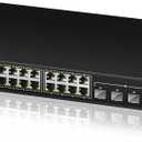 16 Port 2.5G Network Ethernet Switch, 16 x 2.5Gb RJ45 Ports, 4 x 10G SFP Slots, 240Gbps Switching Capacity, Desktop or Rack Mount/Metal Case/Fan Cooling/Plug and Play Unmanaged
