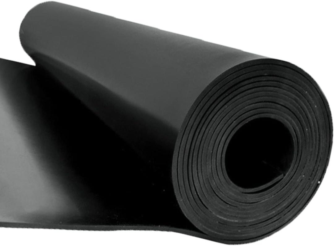 Nisorpa Neoprene Rubber Sheet Rolls, 3.3x6.6 ft 1/8'' Thick Solid Rubber Sheet Silicone Rubber Roll Insulated Rubber Roll Heatproof Oil Resistance for DIY Gasket/Material Sealing/Garage Floor Mat