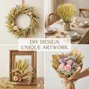 Sukh Dried Flowers for Vase  50 Stems Natural Cyan Wheat Straw Grass 13.3 Inches Grain Ear Dried Wheat Stalks for Decor,Ear Shape Desk Decor,Fall Arrangement DIY