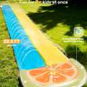Sloosh Water Slides with 2 Inflatable Boards,22.5ft Double Lane Splash Slip Lawn Water Slide with Advanced Sprinklers Summer Toy for Kids Adults Fun Backyard Summer Outdoor, Orange