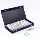 drizzle Numbered Travel Mahjong Mini Set 20mm with Instructions - Portable 146 Tiles for Beginners with 4PCS Racks 2 Pounds Chinese Mah-Jong Game