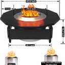Fire Pit Surround Tabletop Use for Solo Stove Bonfire Ranger Yukon 2.0, with Coated Steel and UV-Resistant Outdoor Fabric, Adjustable Tabletop for Solo Stove Bonfire Accessories, Thick Metal