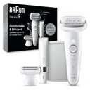 Braun Silk-pil 9 Epilator, Pivoting Head, Wet and Dry, Includes Body Trimmer, Shaver Head and Trimmer Comb, SES9-441