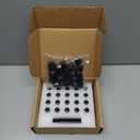 M12x1.25 Black 6 Spline Lug Nuts - Anti-Theft, 1.38" Long, Set of 20 - Acorn Aftermarket Wheel Lug Nuts