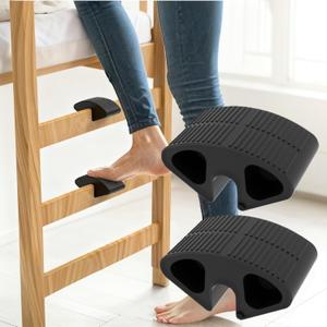 Dorm Bed Ladder Foot Support  Rubber Anti-Slip and Durable Bunk Bed Step Protector, Easy Install Fits Most College&Loft Dorm Bed Ladders (2 Pack)