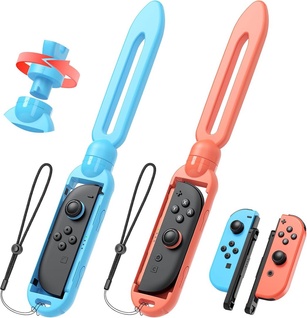 2 Pack [Switch 2/1/OLED] Zelda Sword Accessories for Nintendo Switch 2(2025)/1/OLED Joypad Controller, Sword Hand Grip for Nintendo Switch Sports/Legend of Zelda: Tears of the Kingdom/Skyward Sword HD