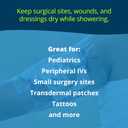 TIDI AquaGuard Sheet  7 x 7  Shower Protection Sheet  Self-Adhesive Moisture Barrier  Made Without Latex  Wound Cover For Showering  7 Sheets Per Package  Home Medical Supplies (50010-PKG)