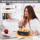 Heated Lunch Box 90W Electric Lunch Box for Adults with 2L Stainless Steel Container Portable Food Warmer for Men/Car/Truck/Work/Travel Loncheras Para Hombres De Trabajo 12/24/110v