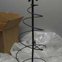 Metal Christmas Card Holder 19.6" Spiral Xmas Tree Gift Card Photo Picture Holder Stand with Nativity Star Topper Tabletop Display Decorative for Christmas Holiday Decor(Black,Elegant Style)