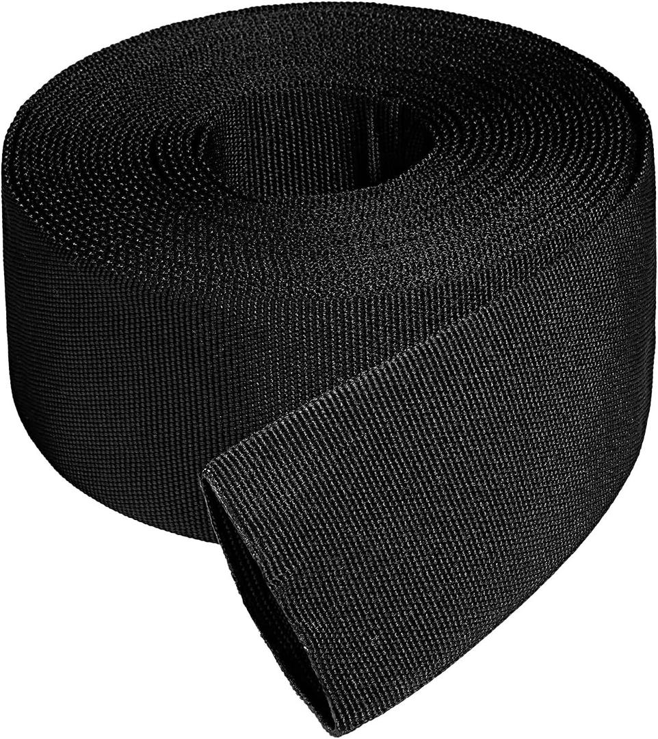 1.5" ID Nylon Protective Hose Sleeve, Nylon Protective Sleeve Nylon Protective Sheath Nylon Cable Cover for Welding Torch Hydraulic Hose, 25' Length, Black