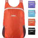 tuban Ultra Lightweight Packable Water Resistant Backpack for Travel Camping Outdoor Hiking Daypack, Orange