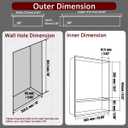 JQK Shower Niche No Tile Need, 18"14" Matte Black Bathroom Insert Shelf 2 Layer, 304 Stainless Steel Recessed Shower Caddy Organizer Storage, SNL1814D-PB