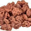 Mr. Fireglass 10 Pounds Red Natural Lava Rock for Indoor Outdoor Gas Fire Pits Fireplaces | Volcanic Lava Stones for Decorating Garden Landscaping, Potted Plants, 0.3"-0.6"