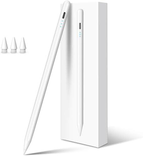 Stylus Pen for iPad Pencil 10th Generation, 3X Fast Charge Apple Pencil with Palm Rejection & Tilt Sensitivity, Compatible for 2018-2025 iPad 6/7/8/9/10/11, Pro 11"/12.9"/M4, Air 3/4/5/M2/M3, Mini 5/6