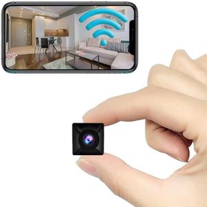 2K Mini Color Night Vision Security Camera with 64GB SD Card, Magnetic Mount, Built-in Battery, Motion Detection, Cloud Storage (W-Q8)