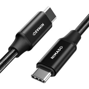 NIMASO USB C 3.1 Gen 2 Cable 10Gbps Data Transfer, 4K Video Output Monitor Cable100W PD Fast Charging for iPhone 17/16/15, MacBook, Huawei Matebook, iPad Pro 2020, Chromebook, KYY, Dell, LG, ARZOPA