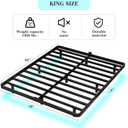 King Floating Bed Frame with LED Lights - Modern Metal Platform Bed Frame - Noise Free No Box Spring Needed and Easy Assembly