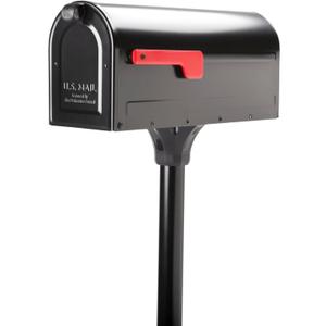 Architectural Mailboxes 7680B-10 MB1 Mount Mailbox and In-Ground Post Kit, Medium, Bl