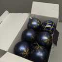 30ct 2.36 Inch Christmas Tree Balls Ornaments, Colored Shatterproof Plastic Decorative Baubles Decorations for Xmas Tree Decor Holiday Party Wedding Decoration (Blue & Gold)