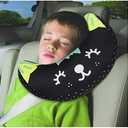Kids Seat Belt Pillow Soft Car Seat Neck Support Pillow Pad Safety Belt Strap Cover Headrest Travel Cushion for Auto Airplane Pushchair