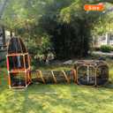3 in 1 Cat Tent Tunnel 3-Level Climbing Tower with Tunnel Pet Play House Outdoor Large Foldable Cat Enclosure Puppy Playpens (3 in 1)