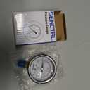 SENCTRL 0-30 PSI Glycerin Liquid Filled Low Pressure Gauge, 2.5" Dial Size, 1/4 NPT, Stainless Steel Case, Lower Mount, for Water Oil Air Pressure Test