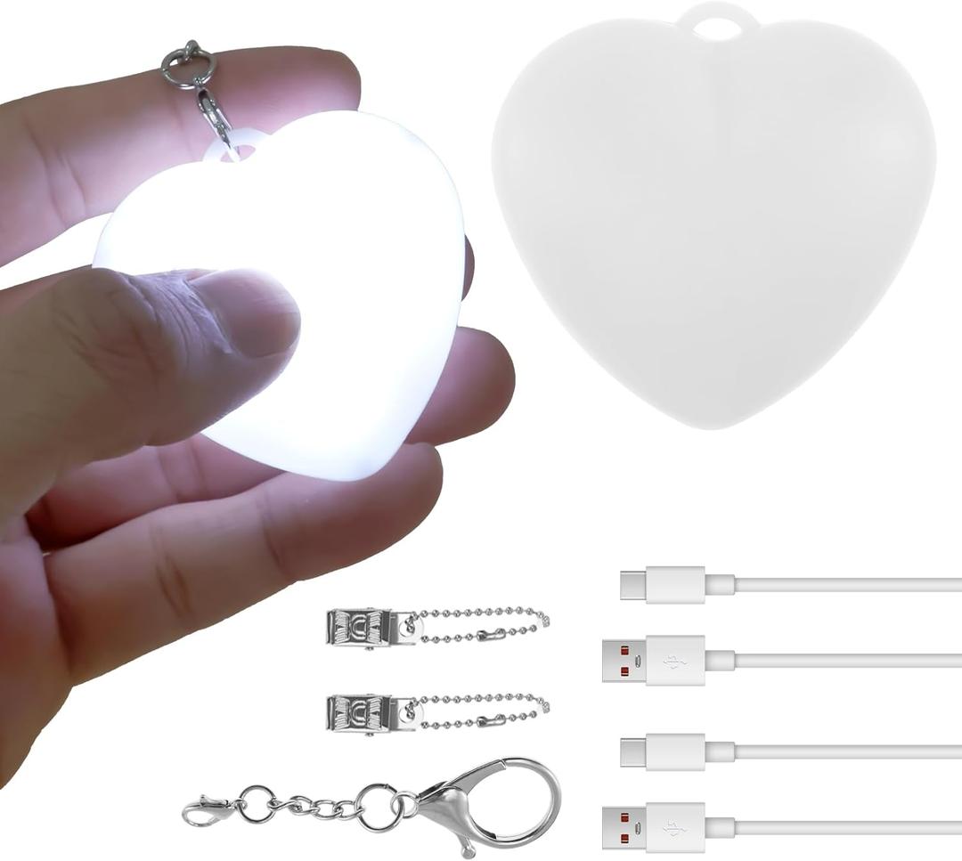 2Pcs Purse Light Handbag Light, Purse Glow Heart Lights, LED Automatic Sensor Portable Handbag NightLight, Touch Activated Mini Hand Bag PurseLamp for Women Bag Accessories