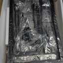 C-Shaped End Table, for Living Room, Bedroom, Small Spaces, TV Tray Couch Side Tables Laptop Table, Rustic Brown and Black